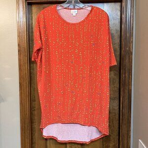 $5 ADD‎ ON with $15+ Bundle LuLaRoe Irma SS Hi-Low TShirt Tunic NWT  XS Reddish
